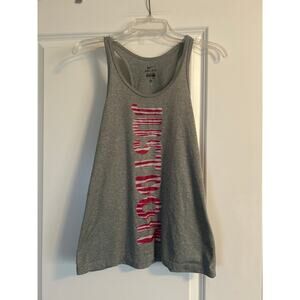 GUC Nike Women's Dri-Fit Racerback Tank Top Gray Soft Size Small